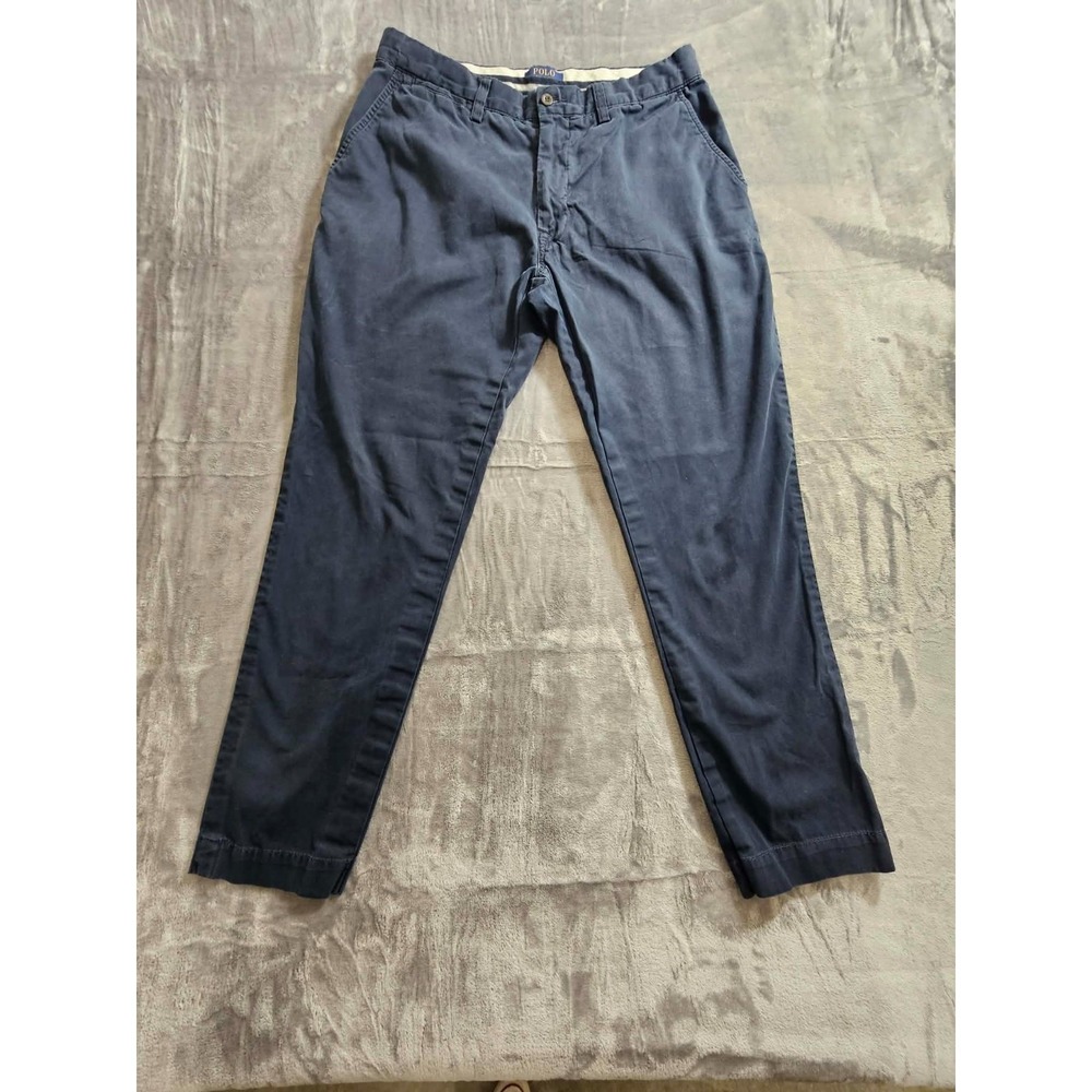 Polo Ralph Lauren Men's Chino Pants Navy W/Red Pony Size 30x26 Tagged 32x32